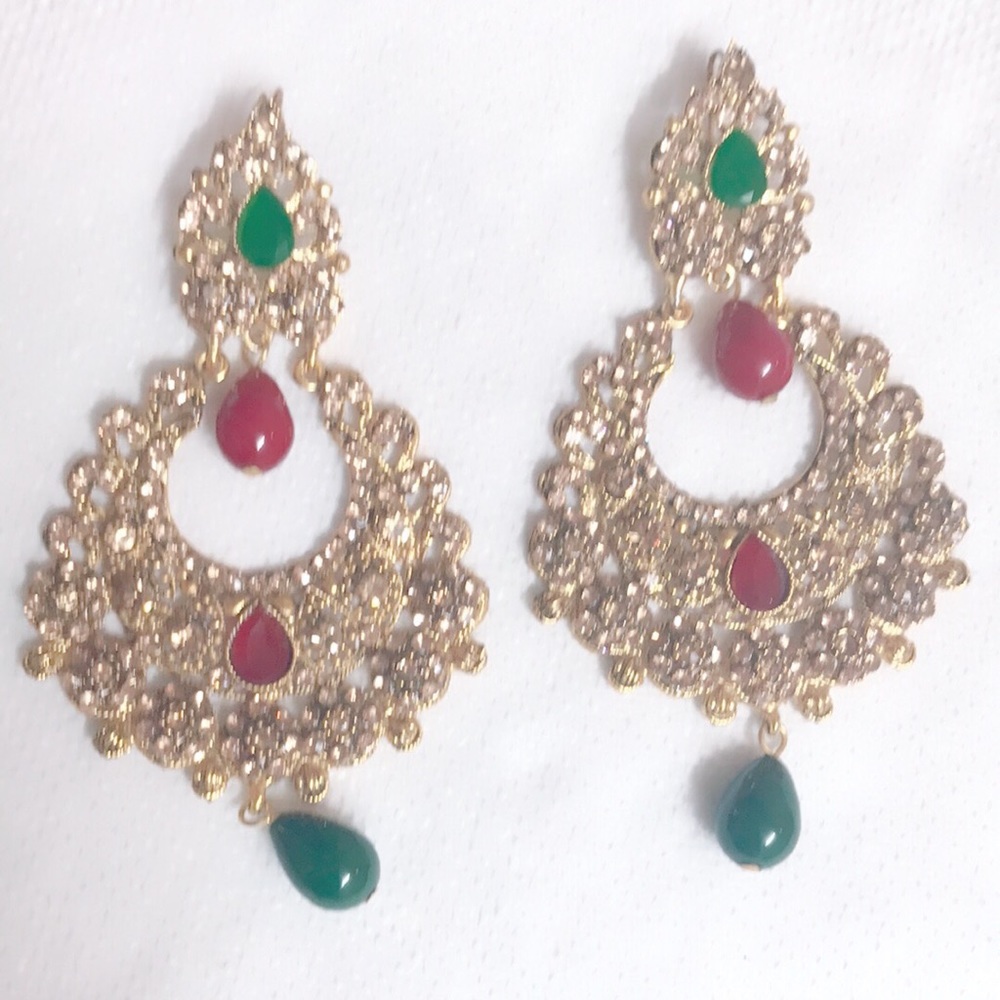 Indian Pakistani woman earrings